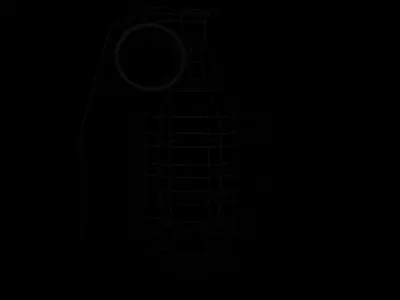 F-1 Grenade Low-poly 3D model Low-poly 3D model