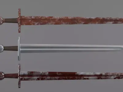 Medieval Modular Swords Pack Low-poly 3D model purchase