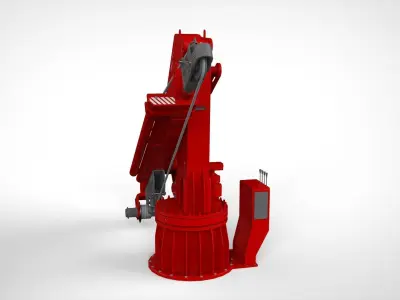 4-ton manipulator crane with articulated boom 3D model