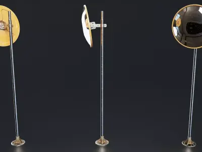 Convex Security Mirror Low-poly 3D model