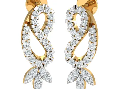 Solitaire Women Earring  3D print model