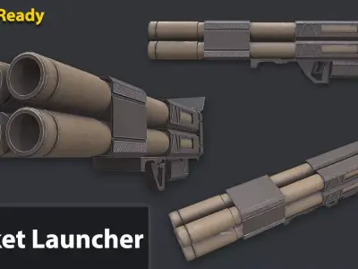 Rocket Launcher Game Ready 11 Low-poly 3D model