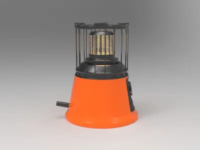 Gas heater Low-poly 3D model