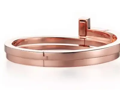 Bracelet rose gold ring Free low-poly 3D model