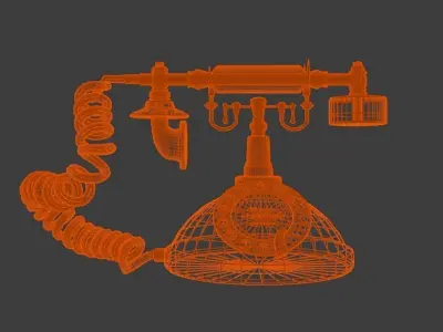 Antique phone 3D model