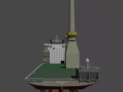 BOKALIFT1 Heavy Lift Vessel Low-poly 3D model