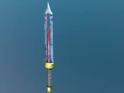 sword for Game Low-poly 3D model