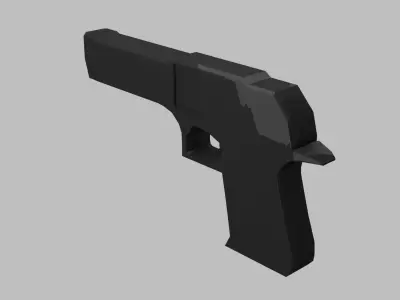 black pistol 3D model