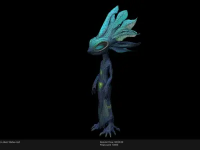 Low Poly Stylized Etheral Alien Stone Low-poly 3D model purchase