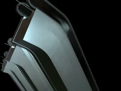 Escalators various sizes Low-poly 3D model