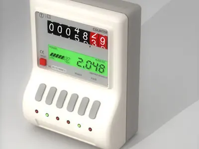 Power counter 3D model