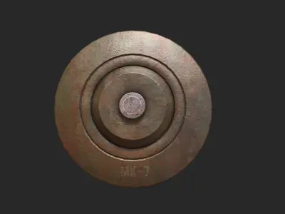 Anti-Tank Land Mine MK-7 Low-poly 3D model