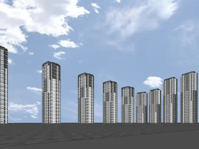 Sketchup Commercial Office Complex 216 3D model