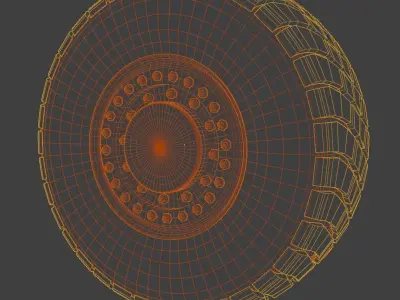Tire 3D Model wheel Free low-poly 3D model
