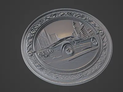 Car Pendant Medallion 3D print model
