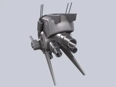 Unmanned Scifi Drone Low-poly 3D model from CGTrader