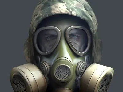 Helmet 3d model military combat Military Low-poly Low-poly 3D model 59