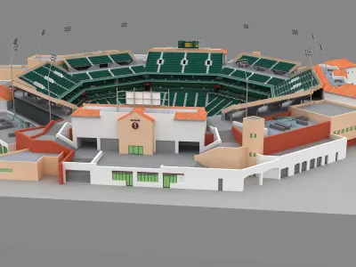  Indian Wells Tennis Garden 3d Model 