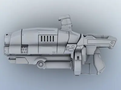 Sci-Fi Gun 3D model 6