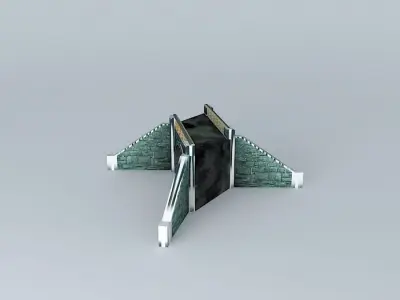 Eco Rail TrackAngle Bridge 3 Dummy Old Steam Days Free 3D model
