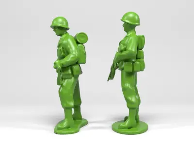 Plastic soldiers figures 2 3D print model