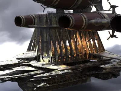 Royal Dragon Cathedral Ship 3D model