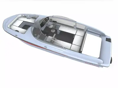 Speedboat 016 Low-poly PBR Low-poly 3D model