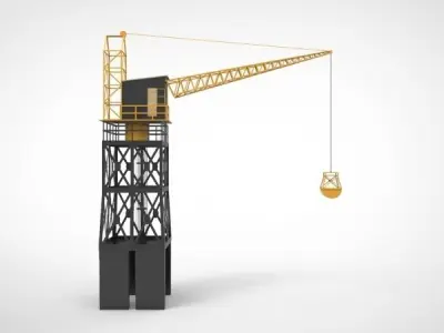 Industrial and port cranes 3D model