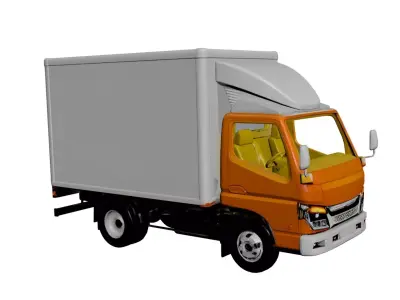 Generic Mini Box Truck Compact Urban Cargo Vehicle 04 3D model