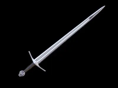 Viking package sword helmet axe Low-poly 3D model