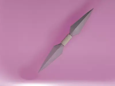 Double-sided kunai Low-poly 3D model