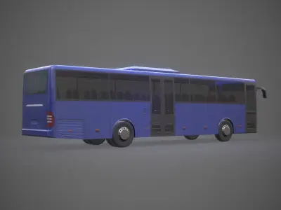 City Bus Game Ready Low-poly 3D model