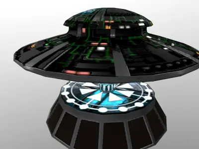 Low Poly Ufo spaceship Free low-poly 3D model