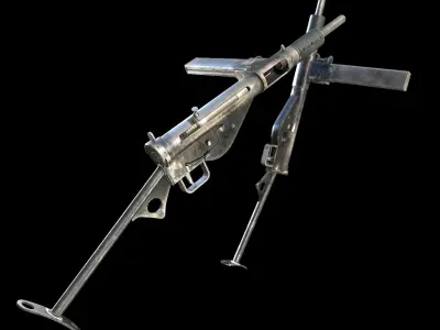 Sten Mk II Low-poly 3D model