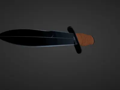 Military combat knife 3D model