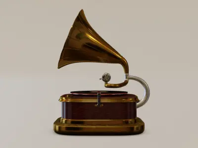 Gramophone Art Deco 3D model
