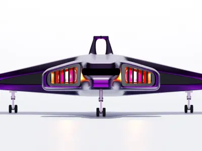 Sci Fi Plane - Aircraft 3D model