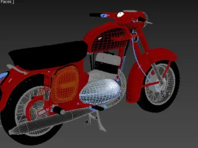 Motorcycle Jawa 360 3D model