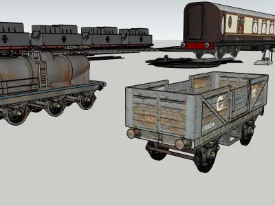 Train 3D model Collection 3D model
