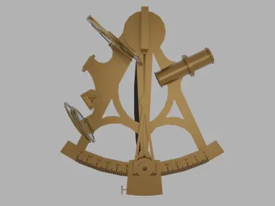 Sextant Low-poly 3D model
