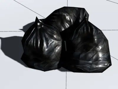 Garbage Bag Low-poly 3D model purchase