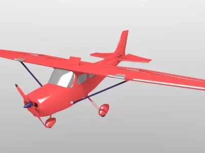 Old Airplane Low-poly 3D model purchase