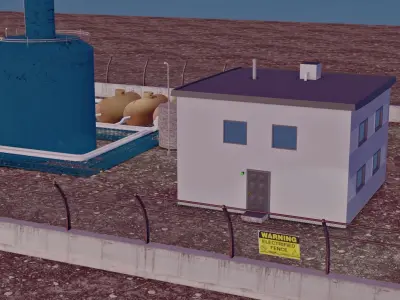 Natural Gas Facility 3D model