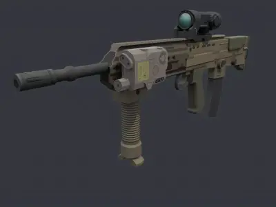 L85-A3 Pack accessories Low-poly 3D model