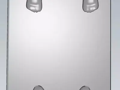 MakeIT Bear Foot Print All 4 foot 3D Model 3D model