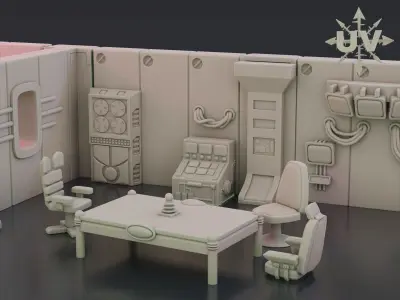 SCIFI TERRAIN BITZ VOL2  vault assets 3D print model