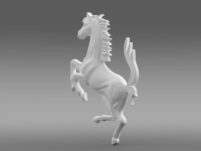 Ferrari horse logo 3D model by Sergey