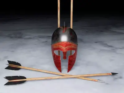 spartan helmet Low-poly 3D model purchase