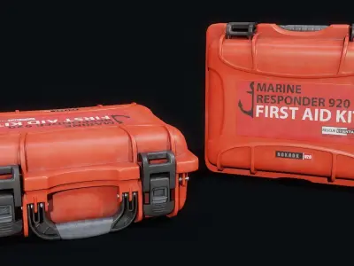 First aid kit low poly  Low-poly 3D model