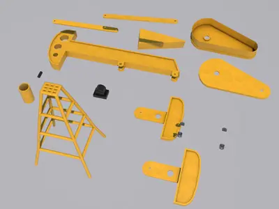 Oil Pumpjack 3D model buy